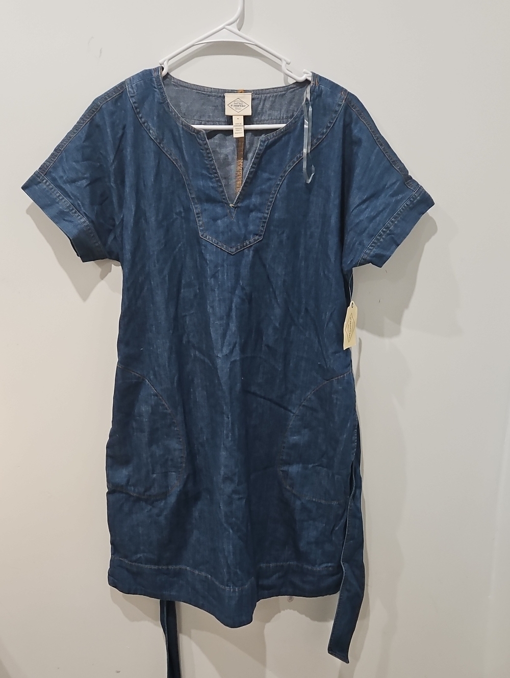 St. John's Bay Indigo Denim Short Sleeve Tunic Dress